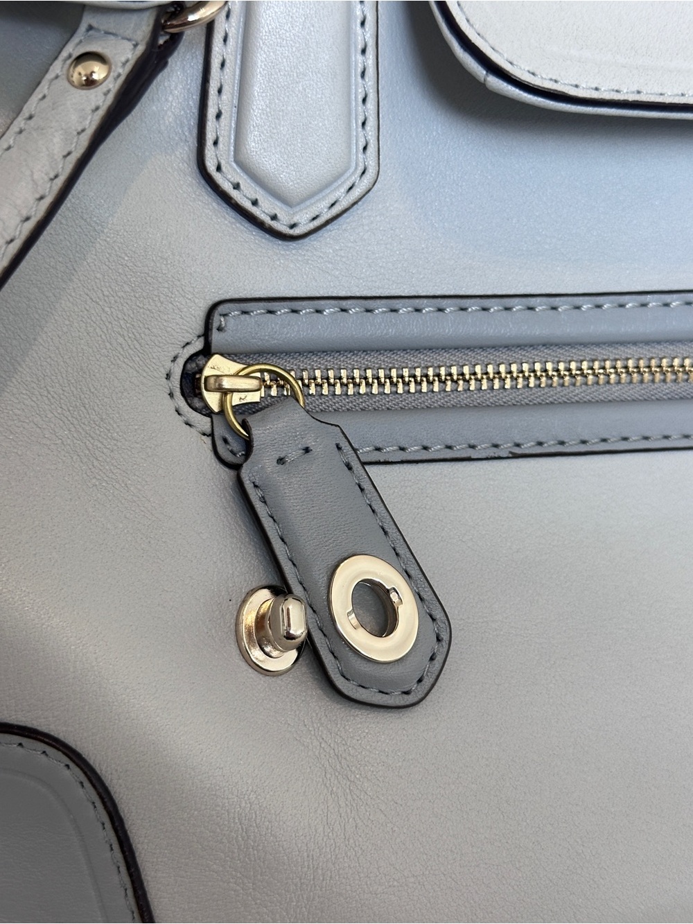 Coach Colorblock Leather Flap Satchel - Picture 14 of 16